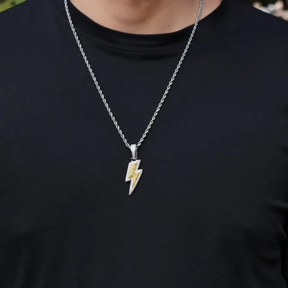 "Hip Hop Diamond Lightning" Necklaces