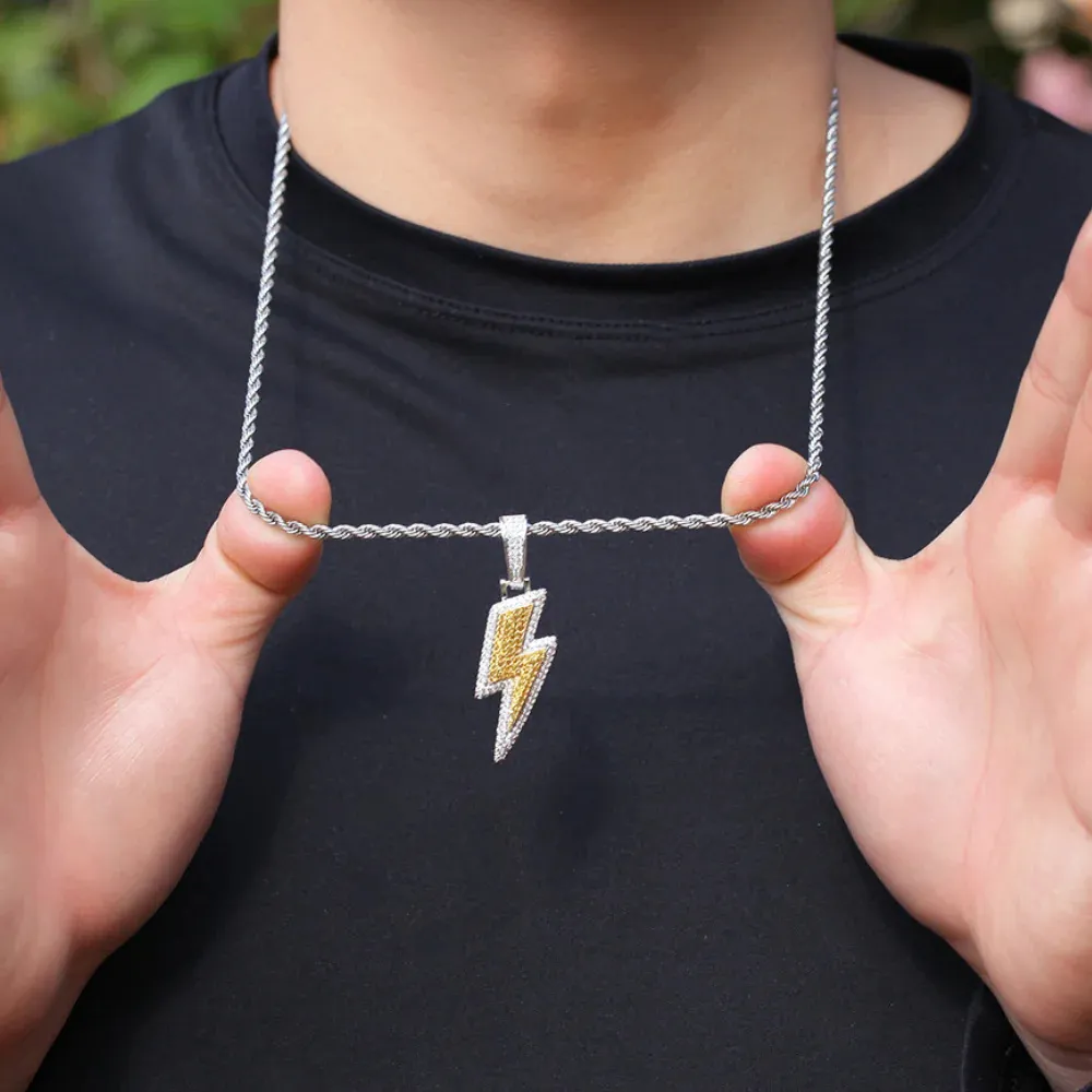 "Hip Hop Diamond Lightning" Necklaces