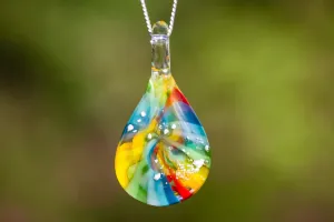 Rainbow Twist Pendant with Cremation Ash