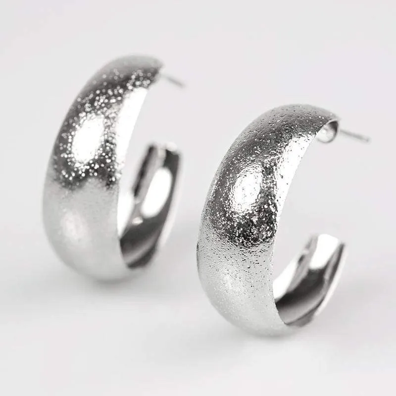 Ring the Bells Silver Hoop Earrings