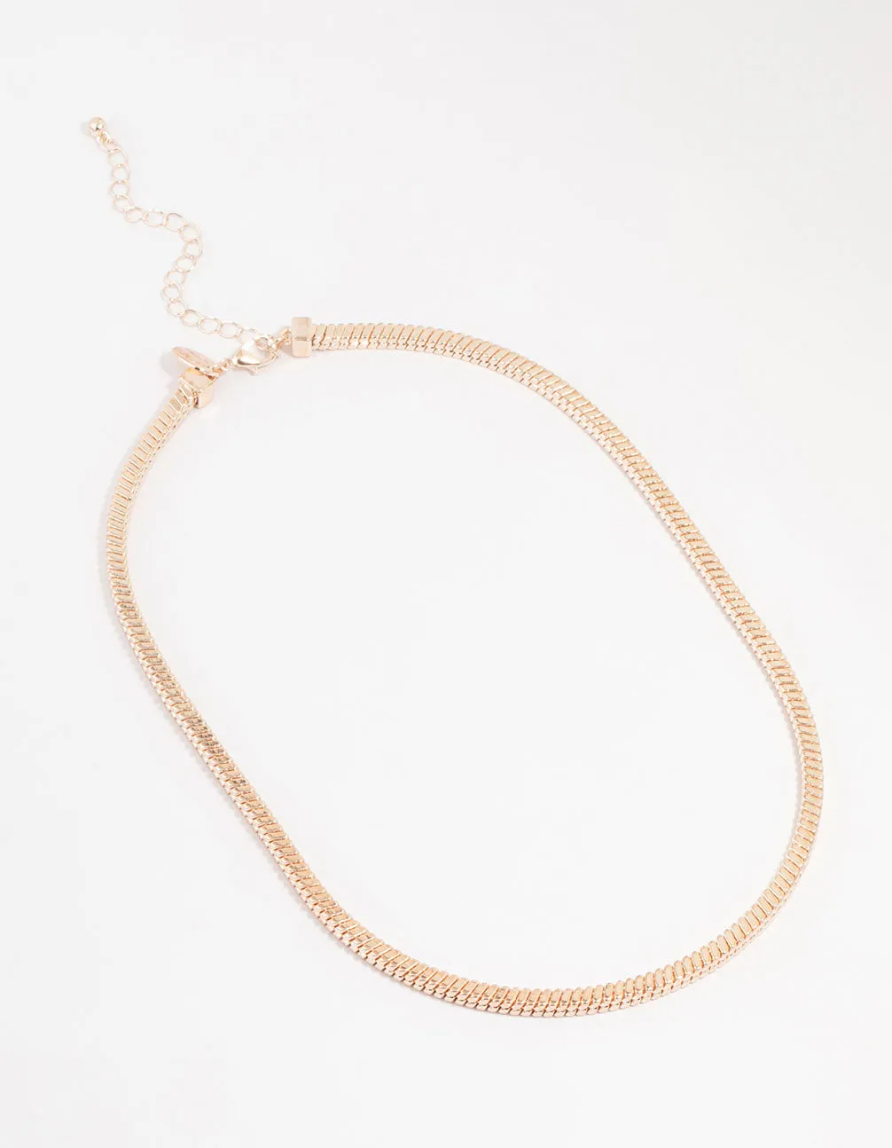 Rose Gold Plated Heavy Square Chain Necklace