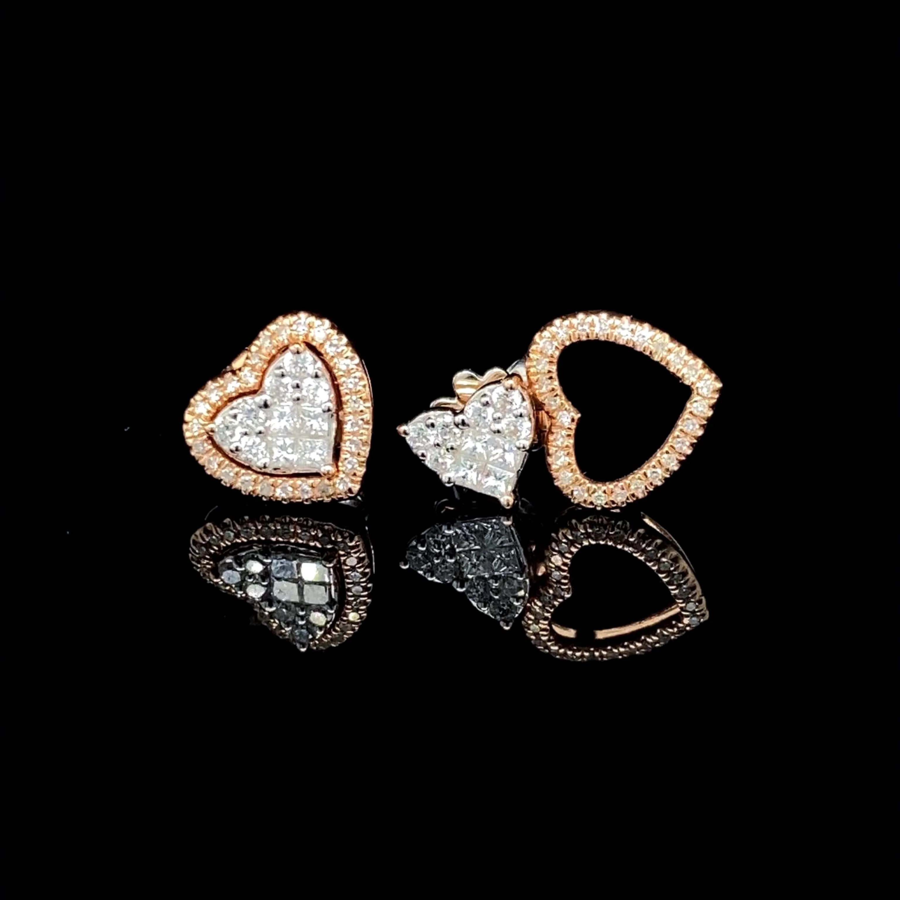 Rose Heart Multi-Wear Diamond Jewelry Set 14kt