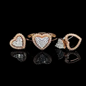 Rose Heart Multi-Wear Diamond Jewelry Set 14kt