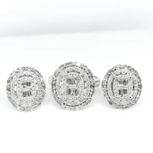 Round Baguette Diamond Set 14kt