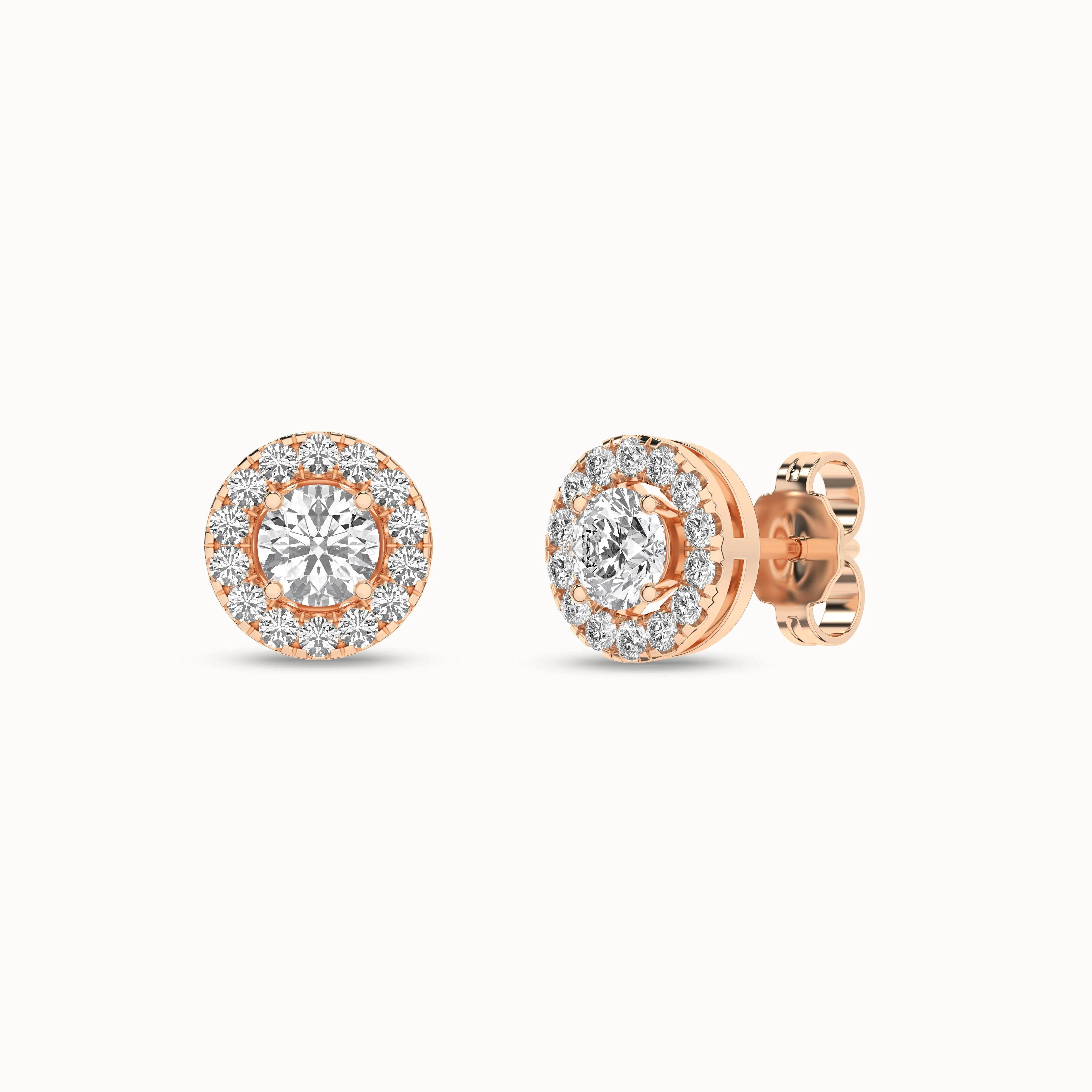 Round Halo Studs