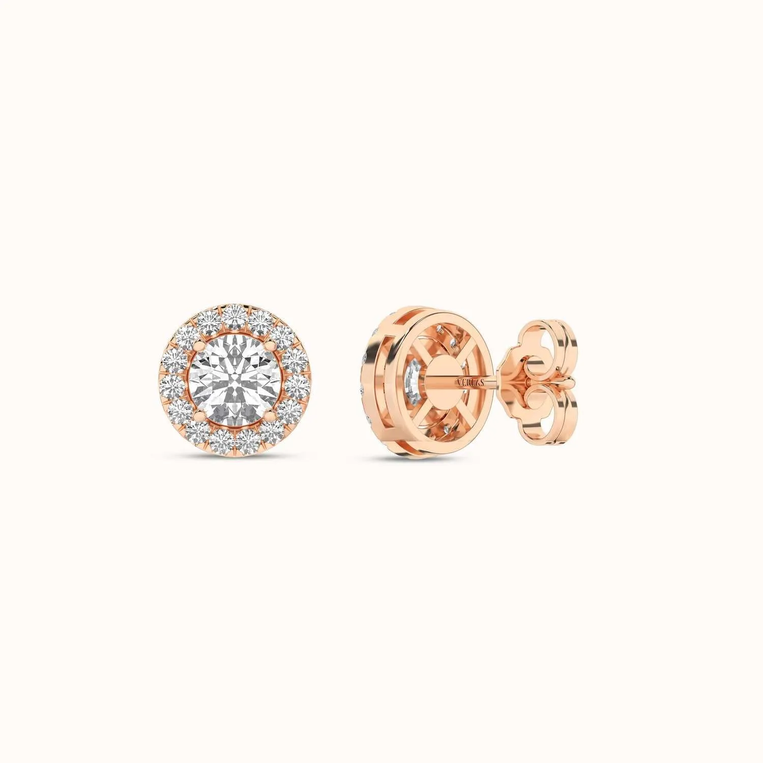 Round Halo Studs