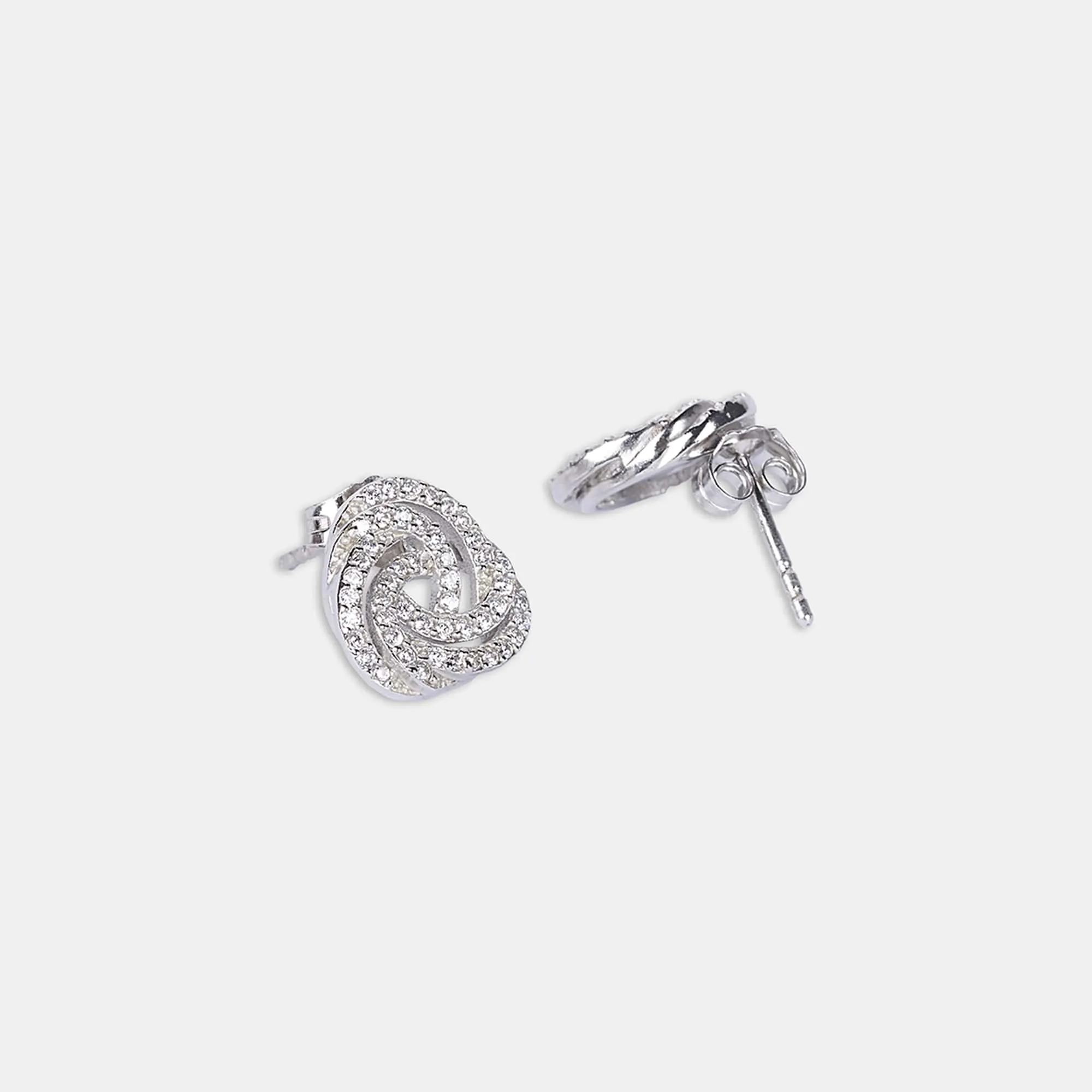 silver nova spark earrings