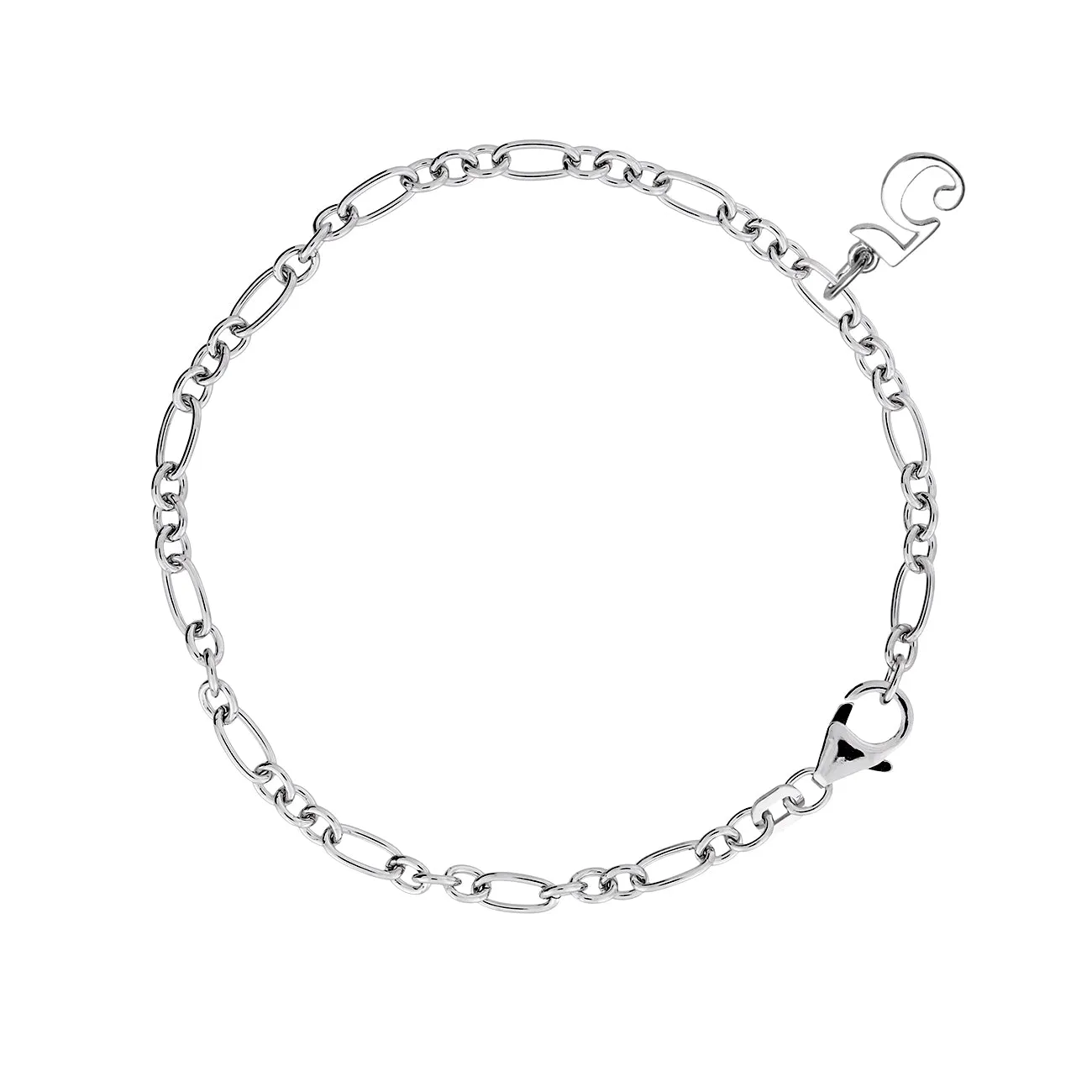 Silver Open Links Bracelet with Charm Soldering