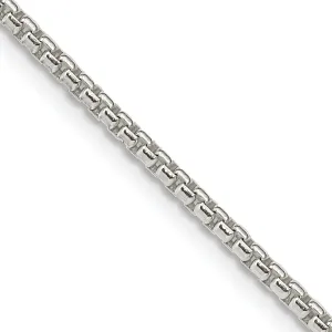 Silver Polished 2.00-mm Half Round Box Chain