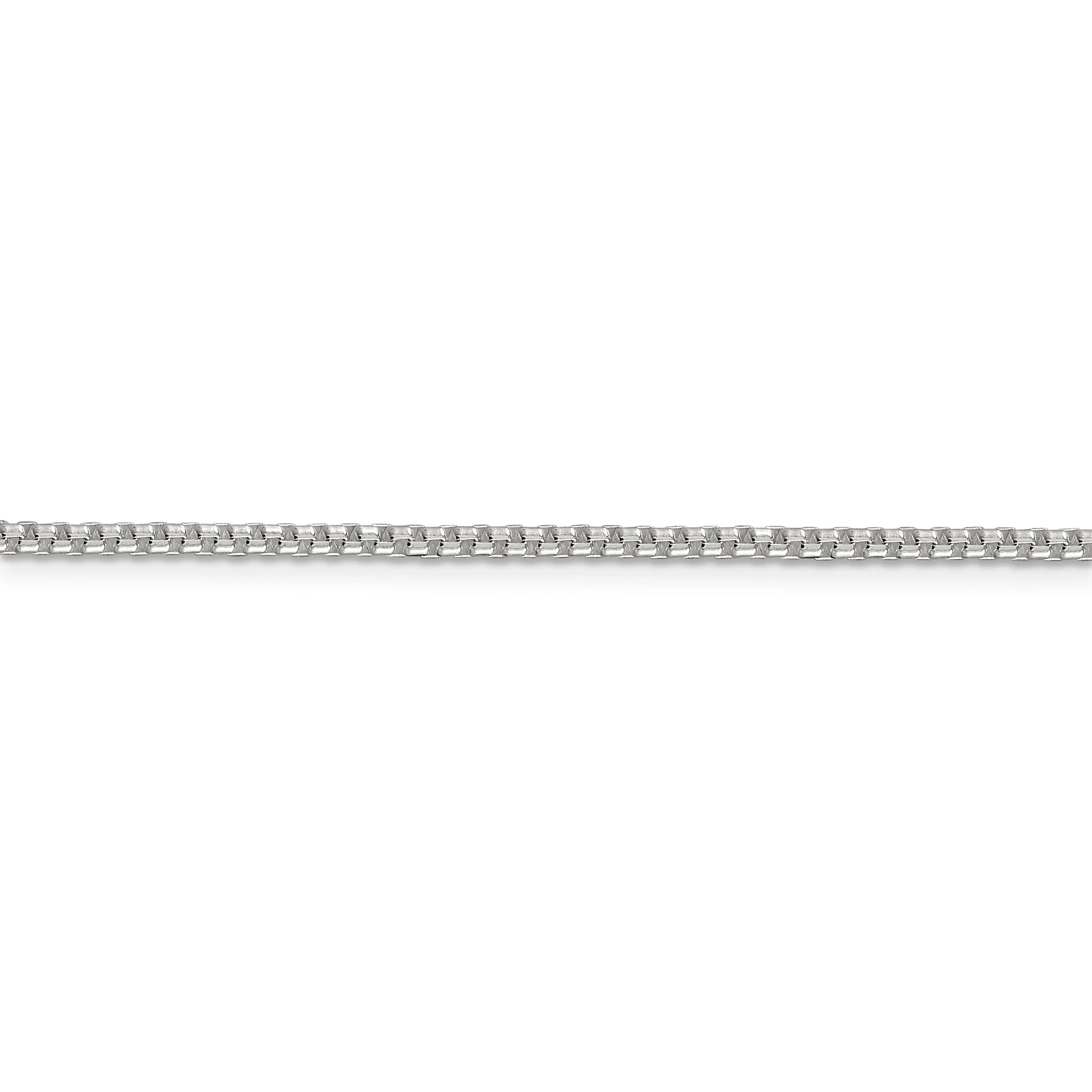 Silver Polished 2.00-mm Half Round Box Chain