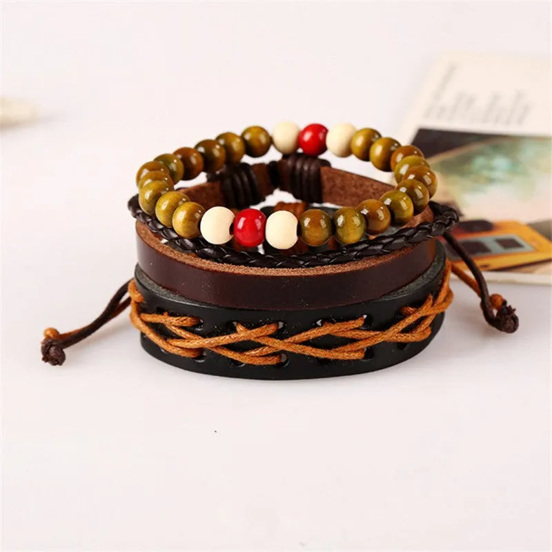 Simple & Vintage Braided Leather Bracelet