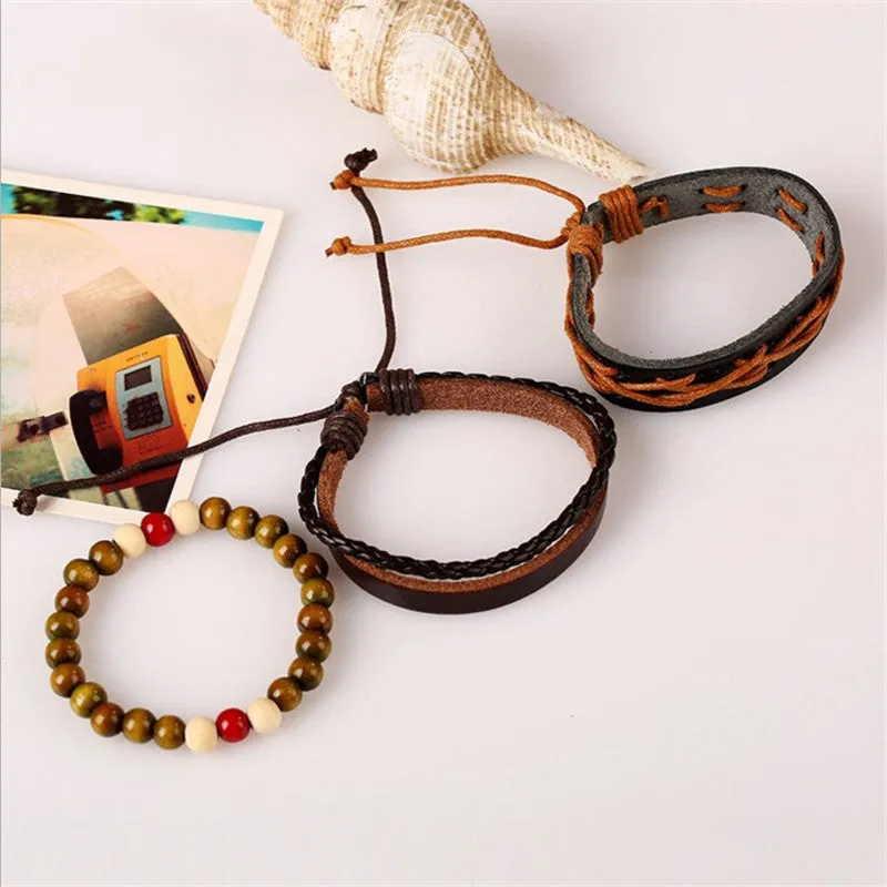 Simple & Vintage Braided Leather Bracelet