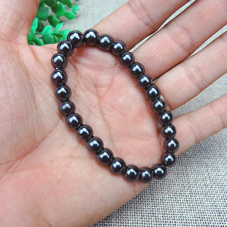 Simple Beaded Elastic Magnetic Magnet Bracelet