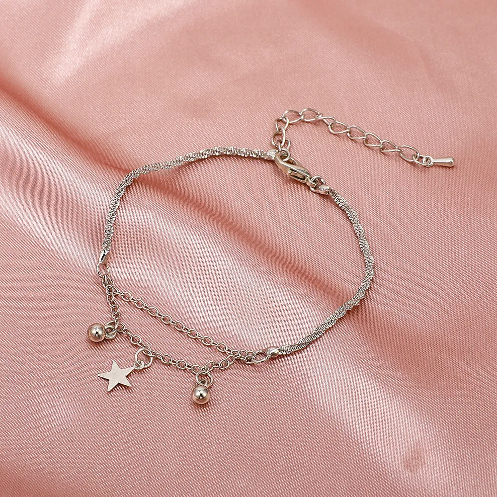 Simple Five-pointed Cold Wind Starry Twist Bracelet