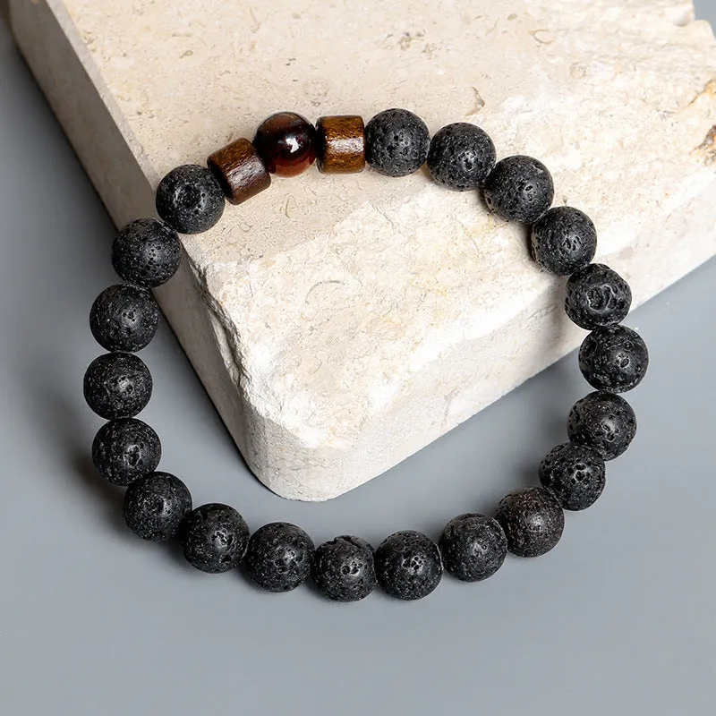 Simple Wind Tiger Eye Stone Bracelet Multicolor Men's Ornament