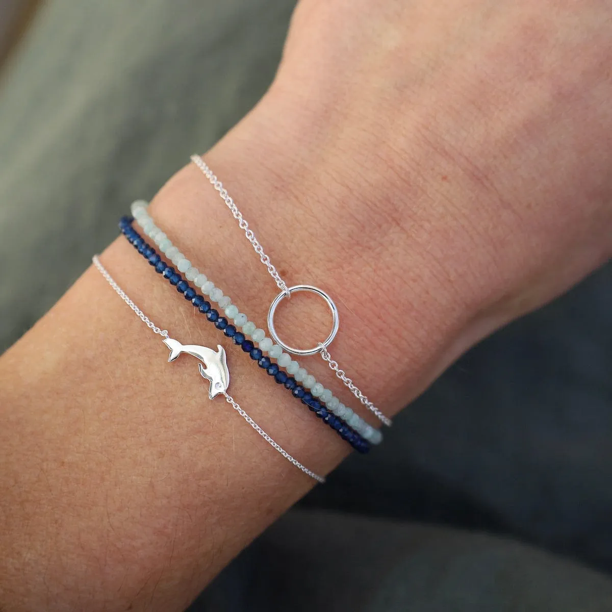 Small Circle Bracelet - Sterling Silver