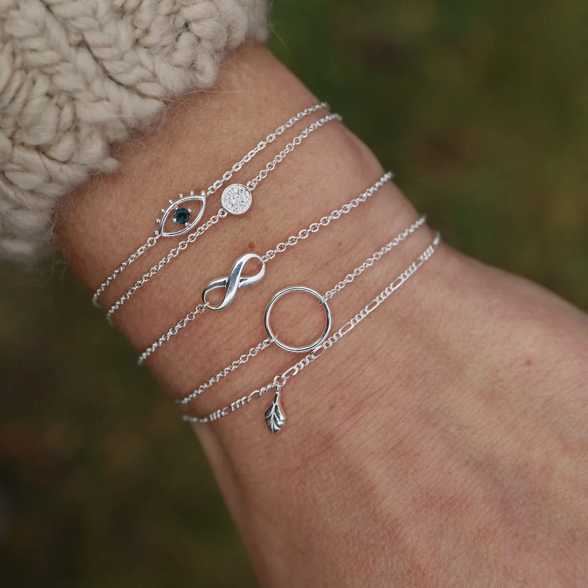 Small Circle Bracelet - Sterling Silver