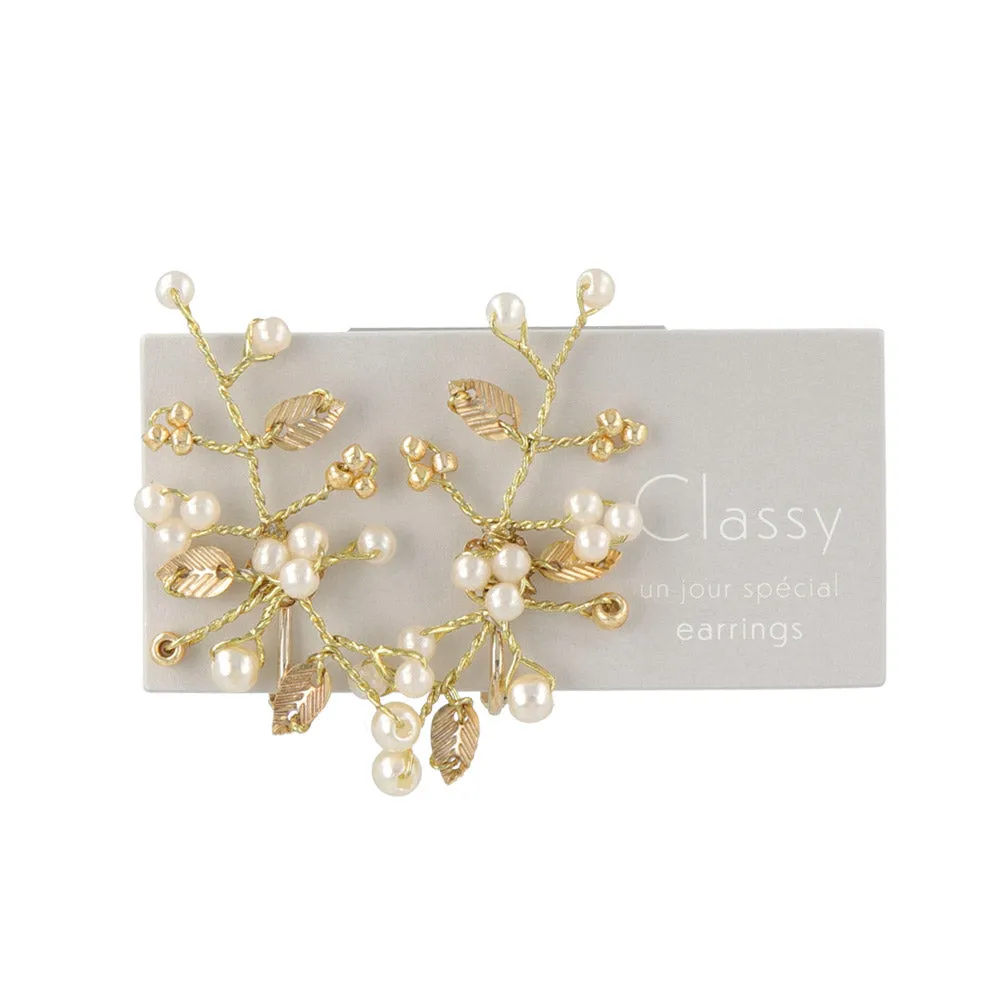 Spray Statement Clip On Earrings