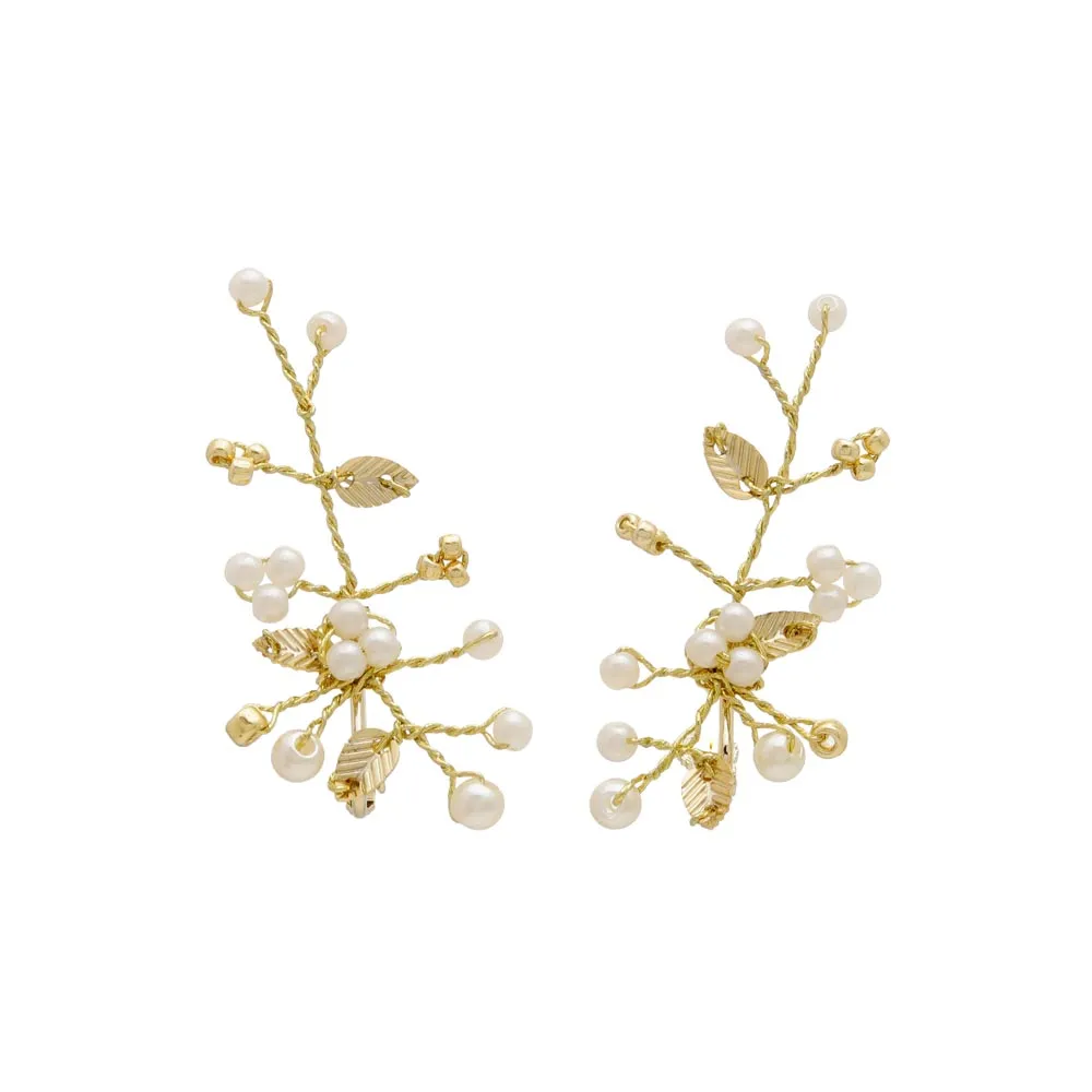 Spray Statement Clip On Earrings