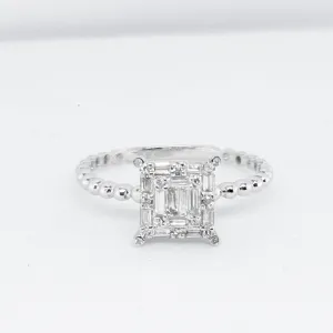 Square Baguette Diamond Ring 14kt