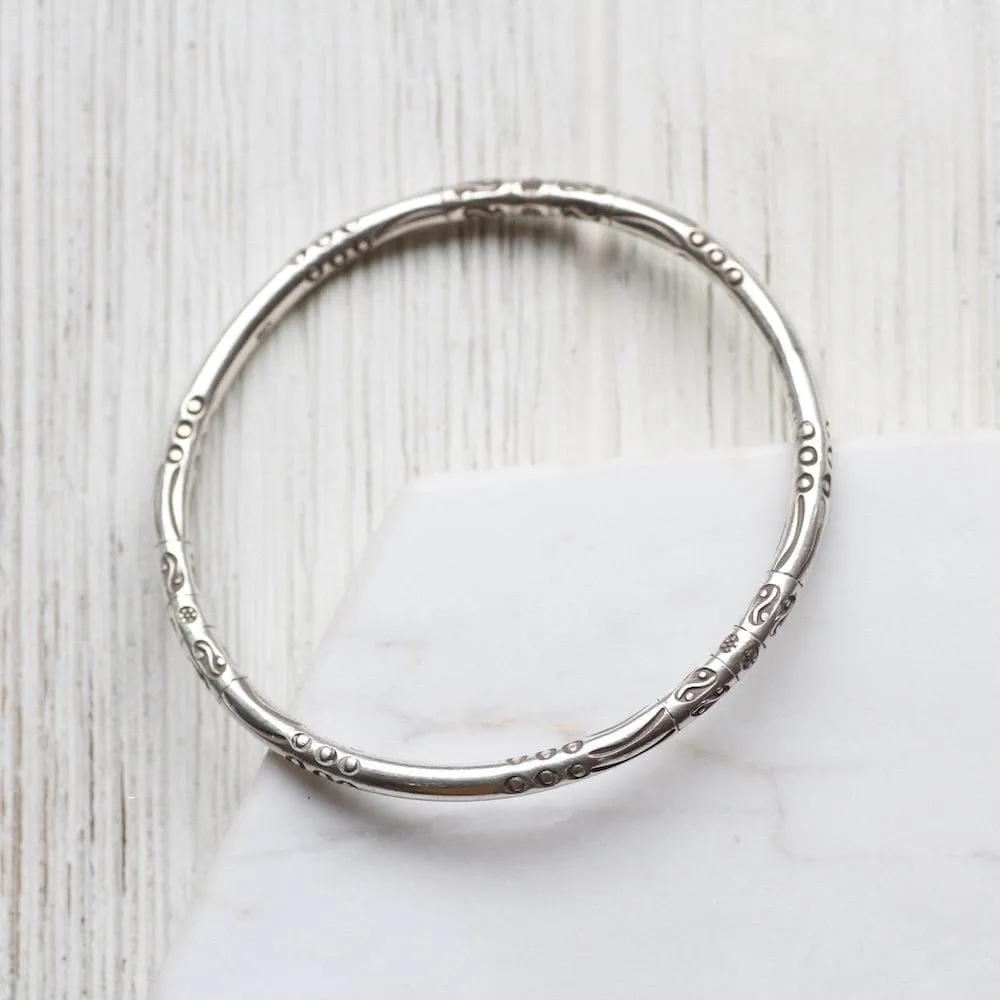 Stamped Pattern Bangle