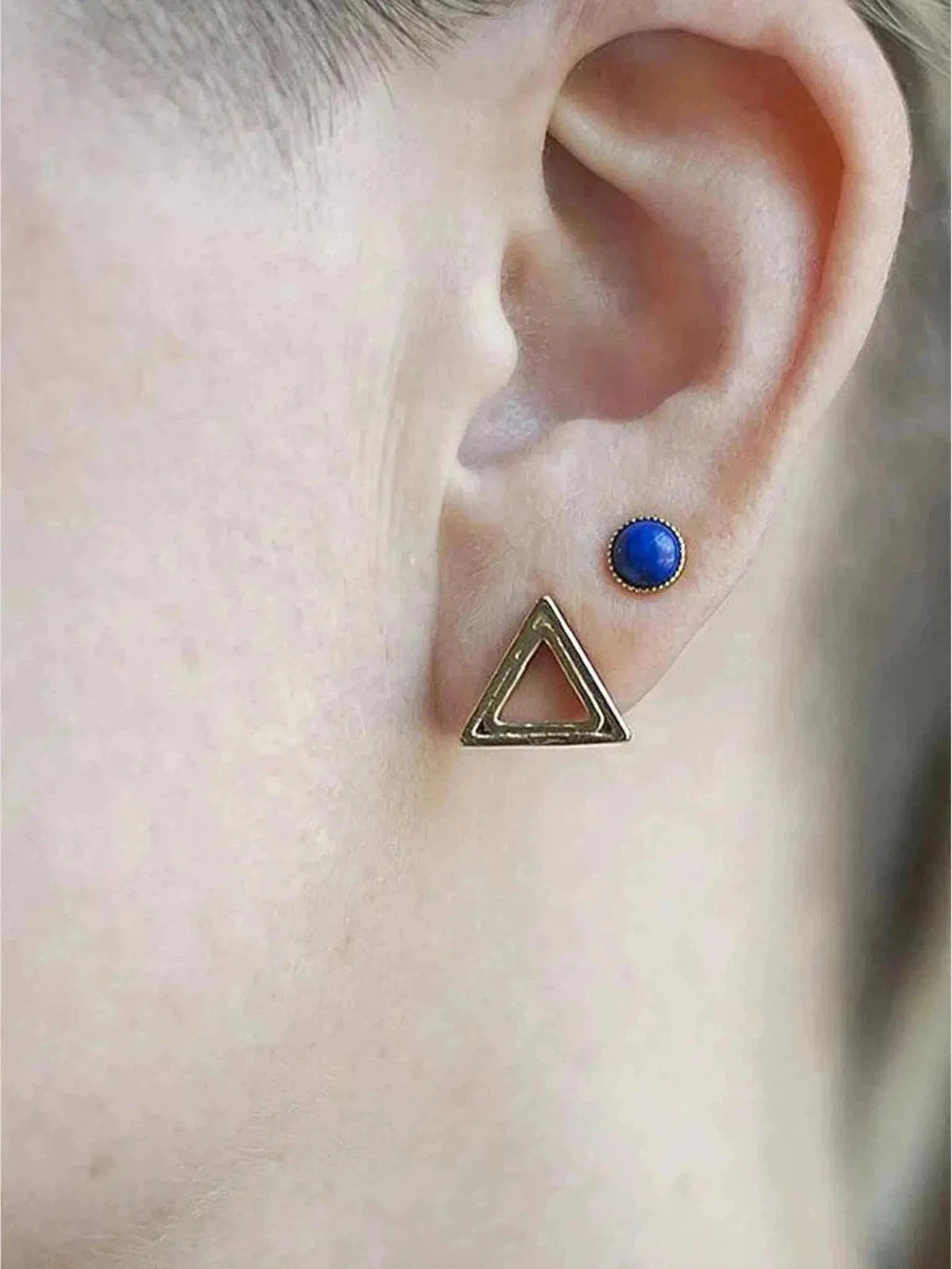 Starbuck Designs Concentric Triangle Studs