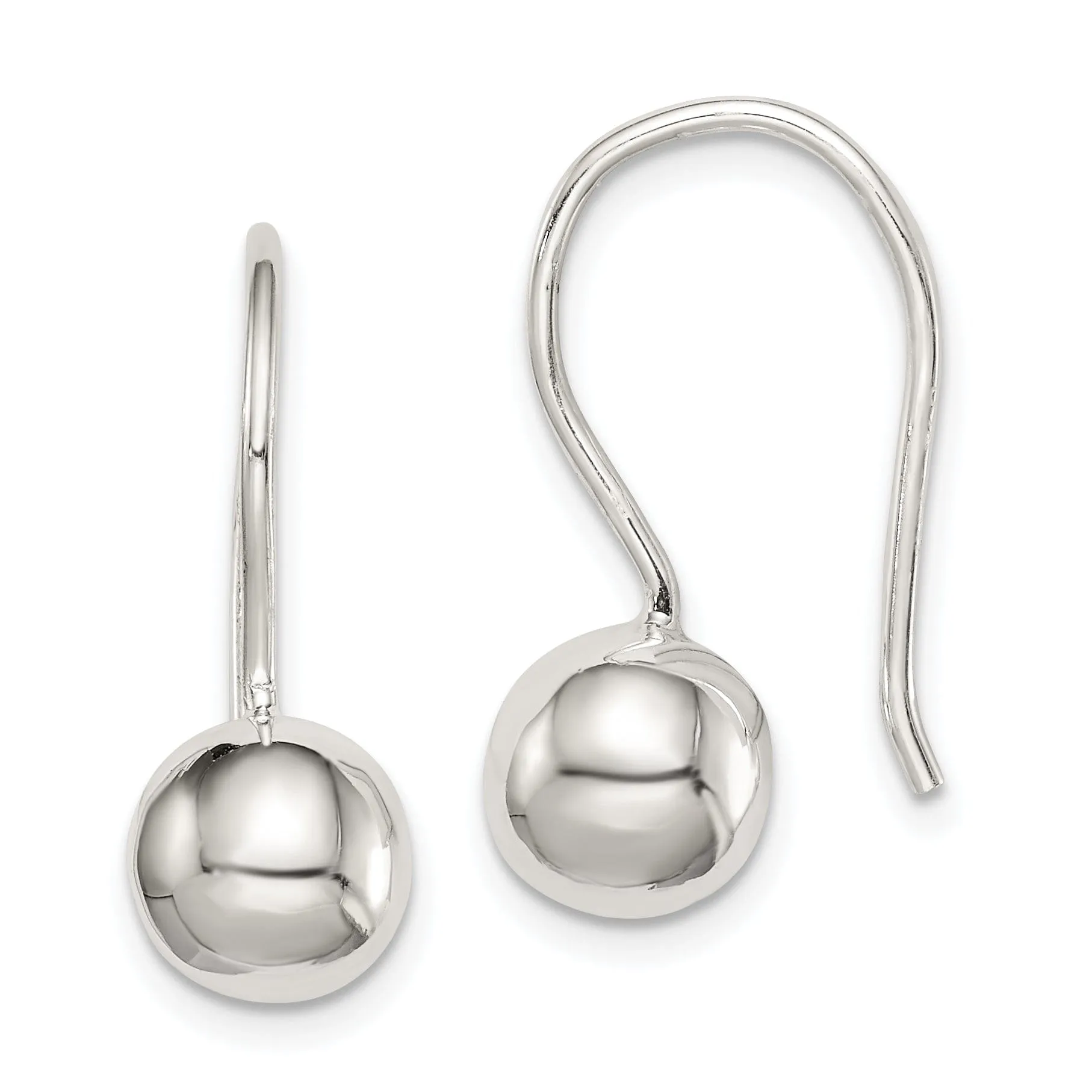 Sterling Silver 8MM Ball Earrings