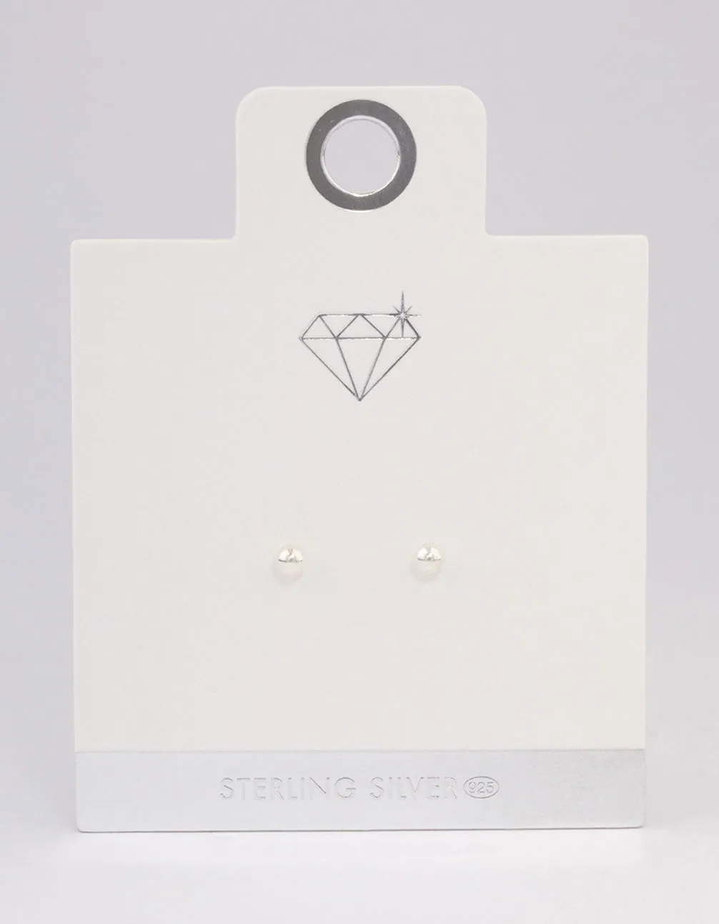 Sterling Silver Ball Stud Earrings 4mm