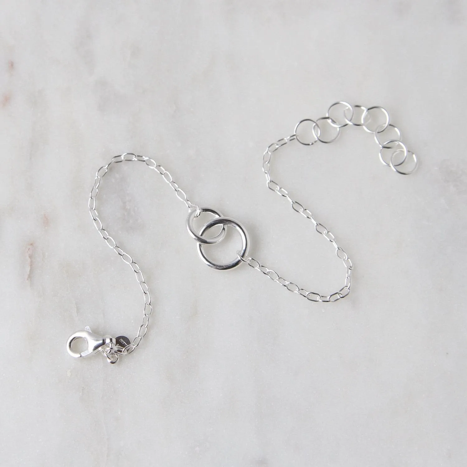 Sterling Silver Double Ring Bracelet