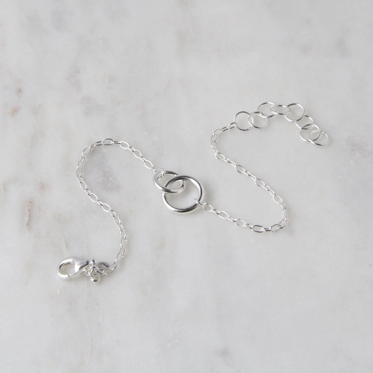 Sterling Silver Double Ring Bracelet