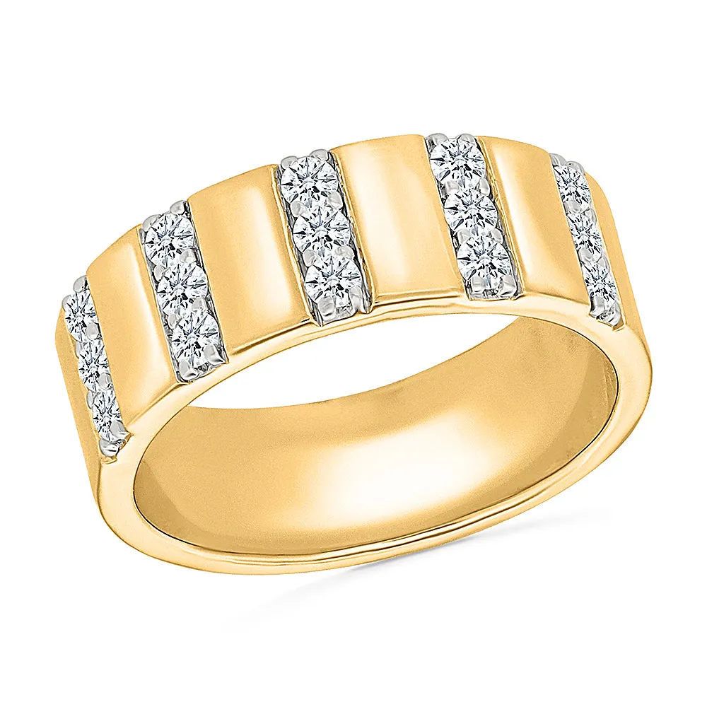 Stripes of  Diamond Sparkle Ring