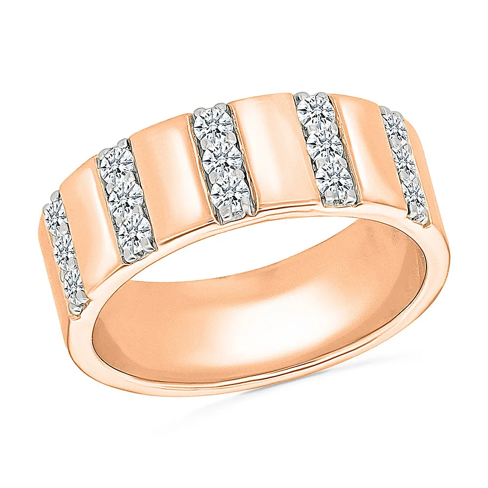 Stripes of  Diamond Sparkle Ring