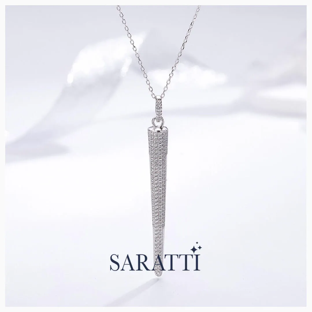 The Silver Spire Spike Charm Pendant Necklace