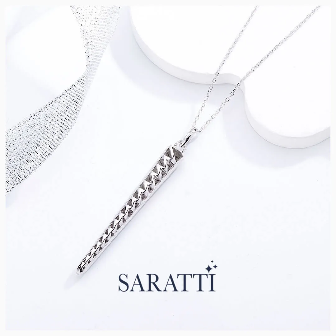 The Silver Spire Spike Charm Pendant Necklace