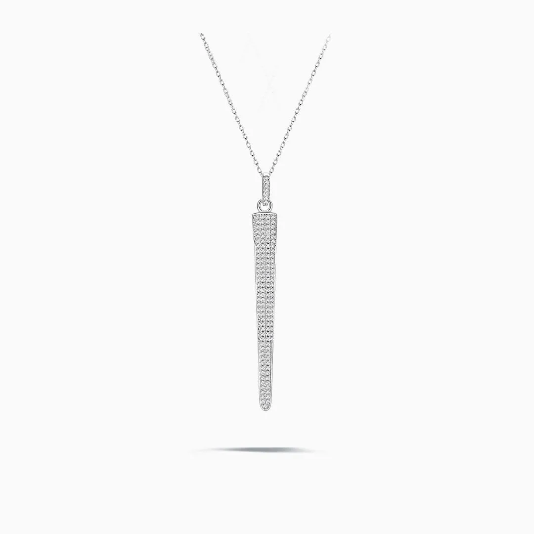 The Silver Spire Spike Charm Pendant Necklace