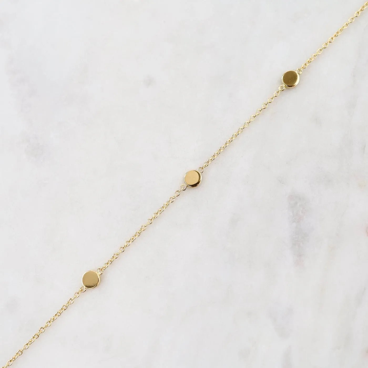 Three Dots Bracelet in Gold Vermeil