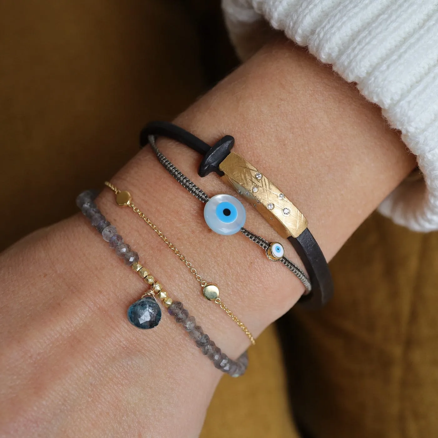 Three Dots Bracelet in Gold Vermeil