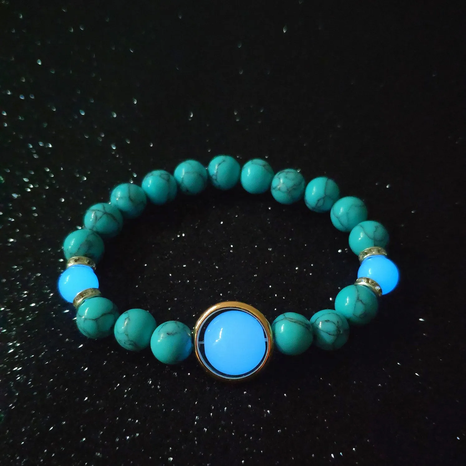 Turquoise Luminous Beaded Bracelet Bracelet