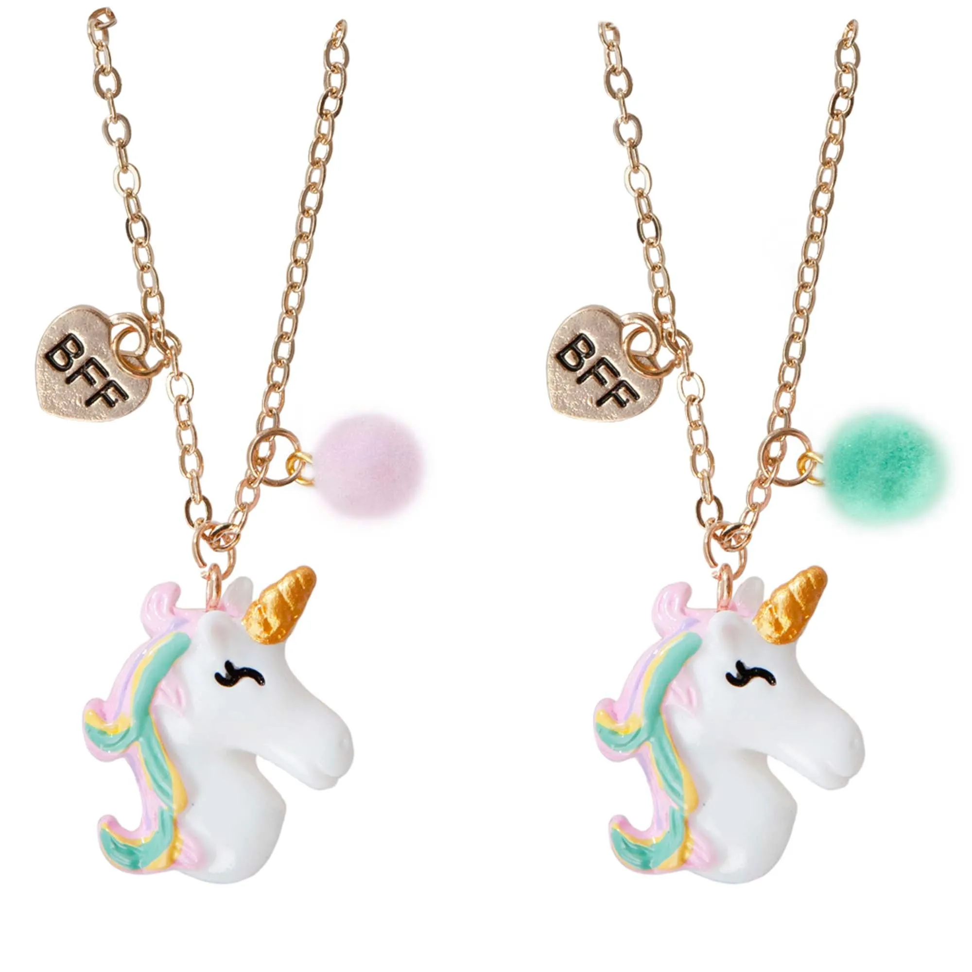 Unicorn BFF Necklaces for Kids, 2 Count