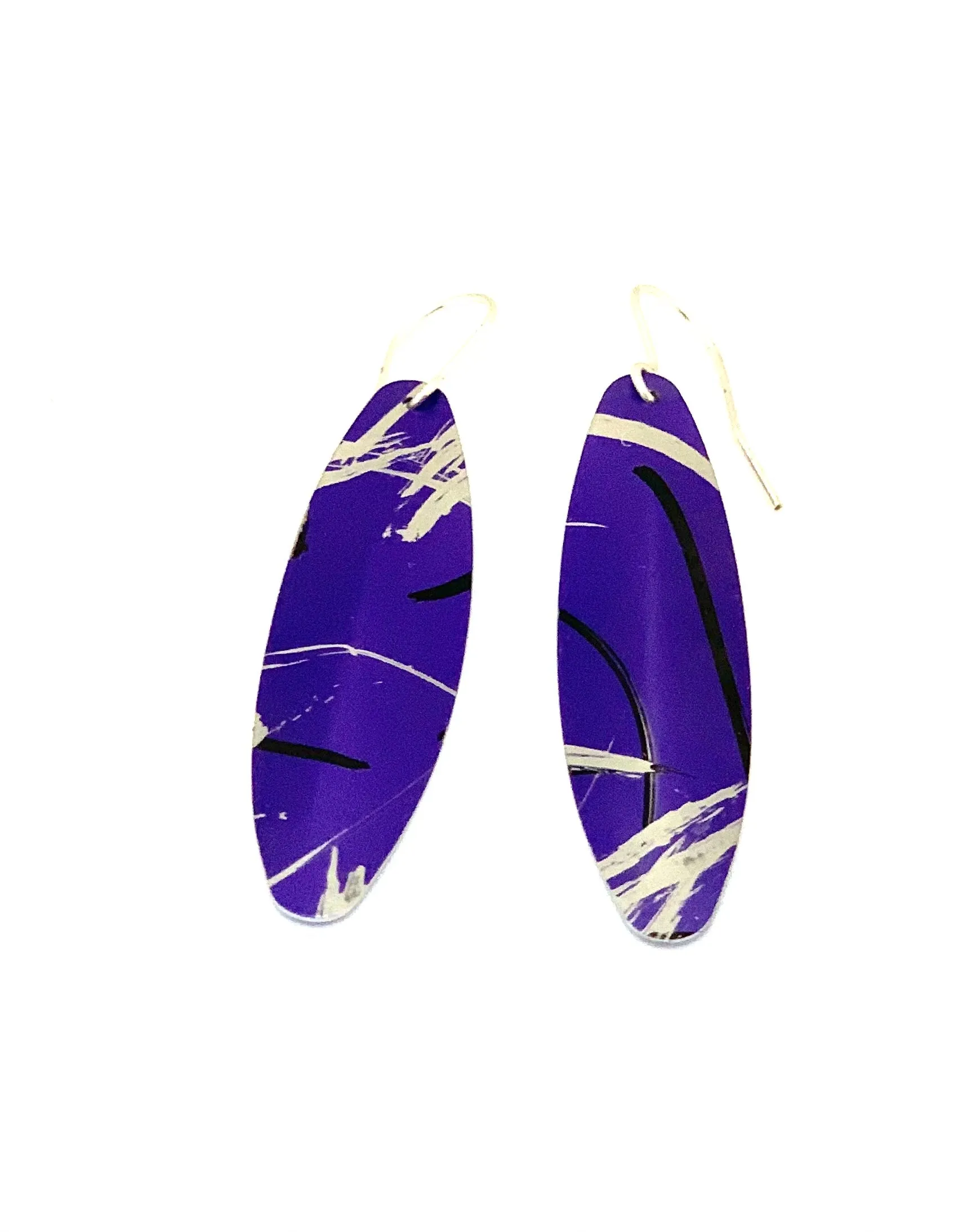 Wisteria Purple long shaped Earrings