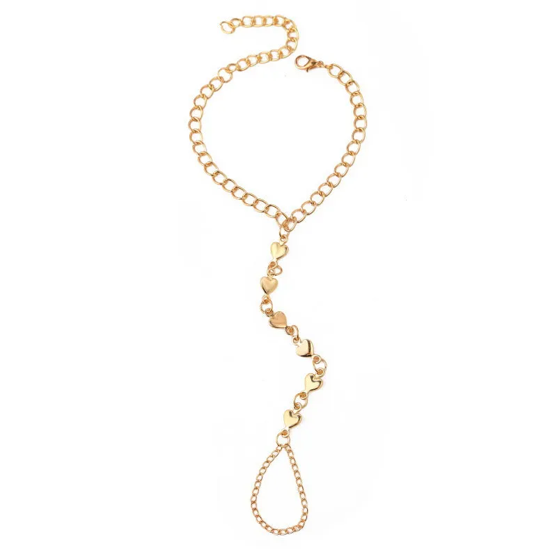 Women's Simple Long Chain Love Finger Chain