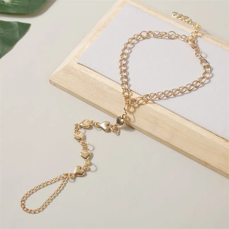 Women's Simple Long Chain Love Finger Chain