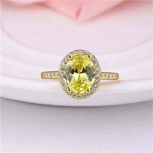 Yellow Chimes Fancy Party Ware Alloy Crystal Gold-Plated Ring for Women & Girls