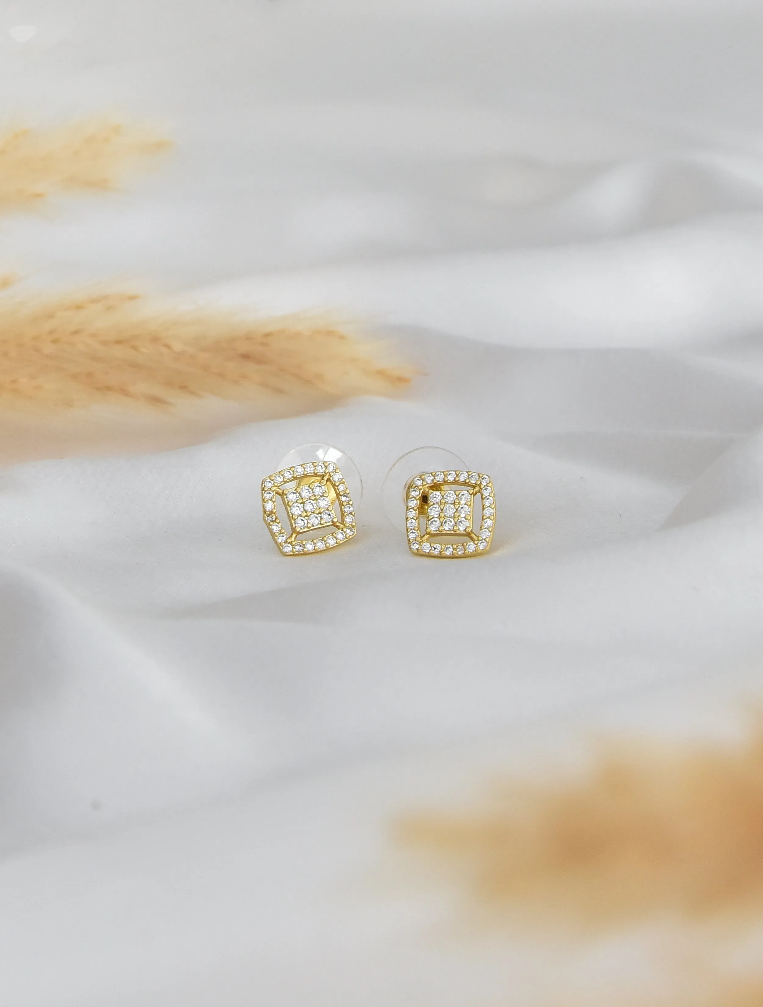 Zircon Rhombus Studs